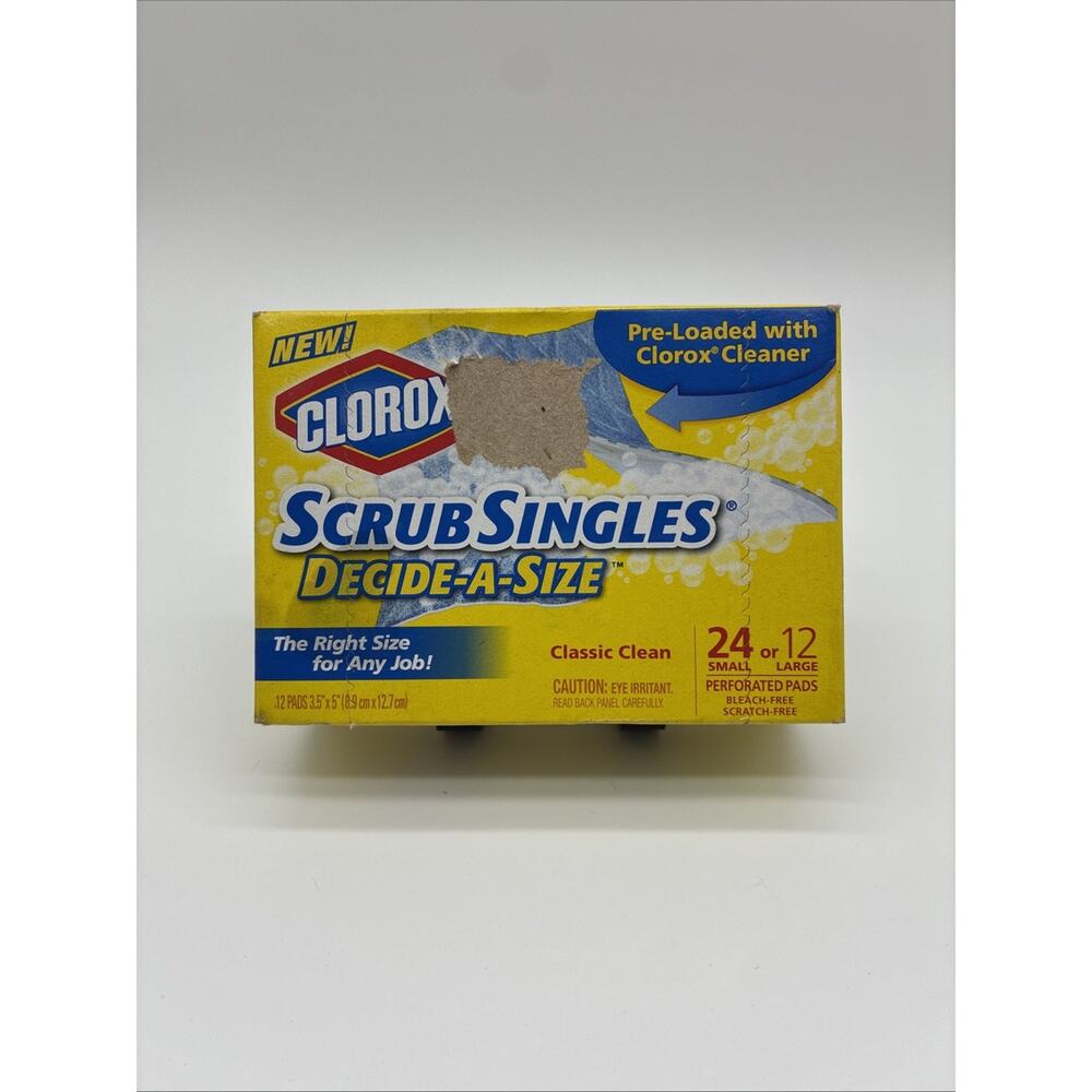 Clorox Scrub Singles Decide A Size Classic Clean 24 Small Or 12 Large BRAND NEW
